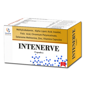 Intenerve Capsule with Methylcobalamin + Alpha Lipoic Acid + Inositol + Folic Acid + Chromium Plynicotinate + Selenome Methionine + Zinc + Vitamins
