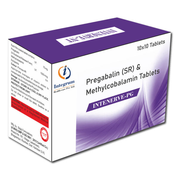 INTENERVE-PG Tablet with Methylcobalamin 1500 mcg + Pregabalin 75 mg