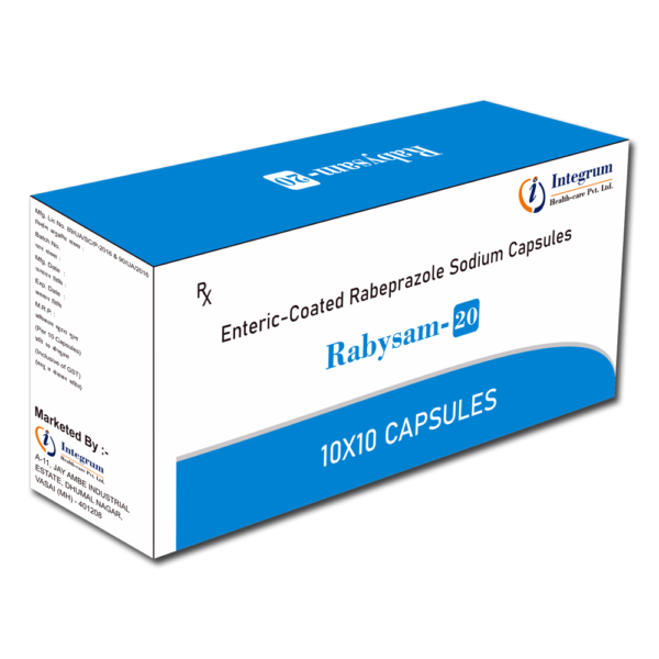 Rabysam-20 Capsule with Rabeprazole Sodium(Enteric Coated) 20 mg